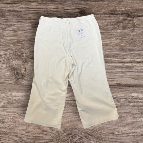 Good American Good Waist Palazzo Crop Jeans Women’s Size 24 White High Rise NWT - Picture 3 of 8